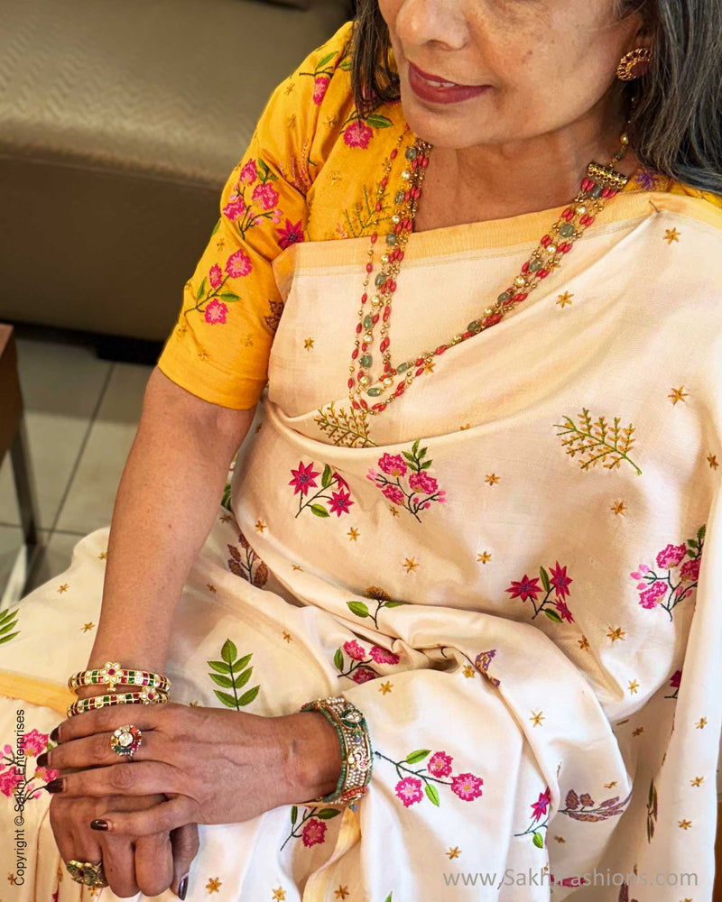 EE-Y04519 Floral Yellow Kanchi