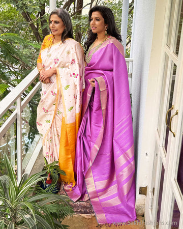 EE-Y04630 Purple Kanjeevaram Sari