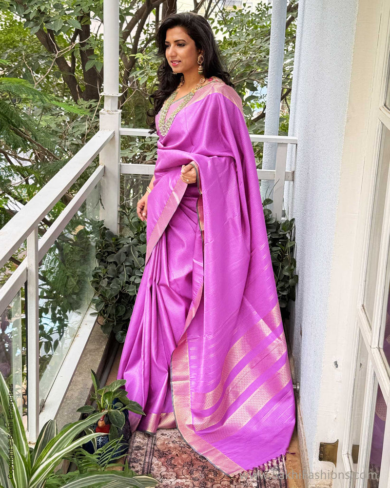 EE-Y04630 Purple Kanjeevaram Sari