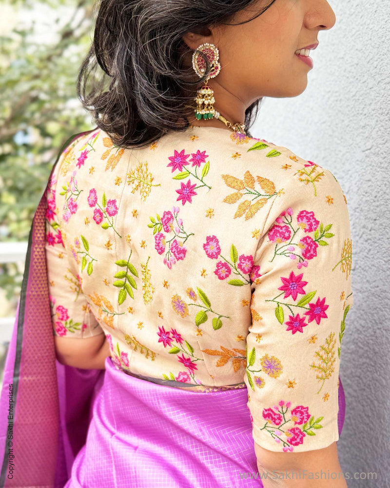 EE-Y04630 Purple Kanjeevaram Sari