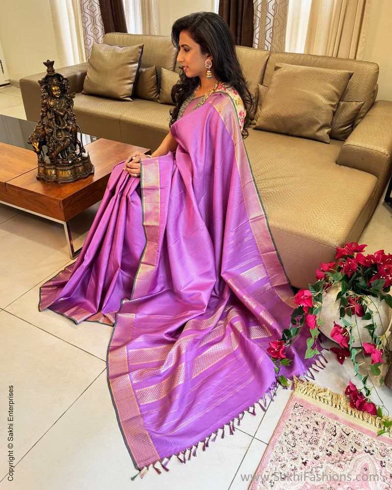 EE-Y04630 Purple Kanjeevaram Sari