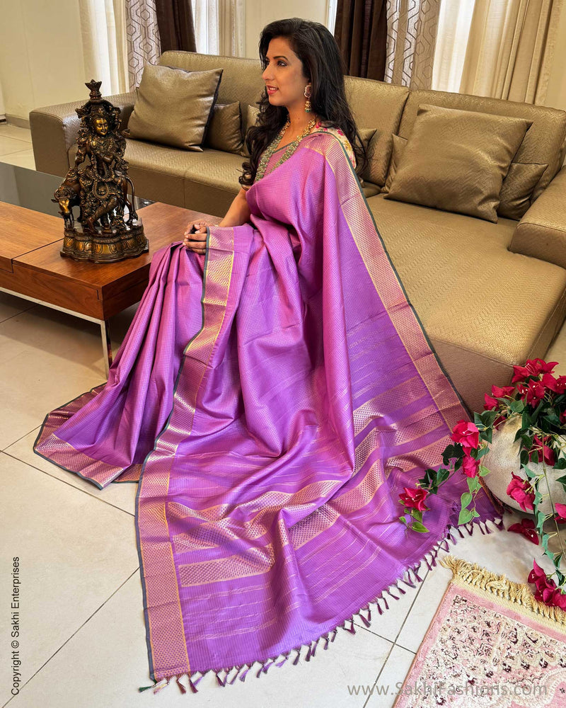 EE-Y04630 Purple Kanjeevaram Sari