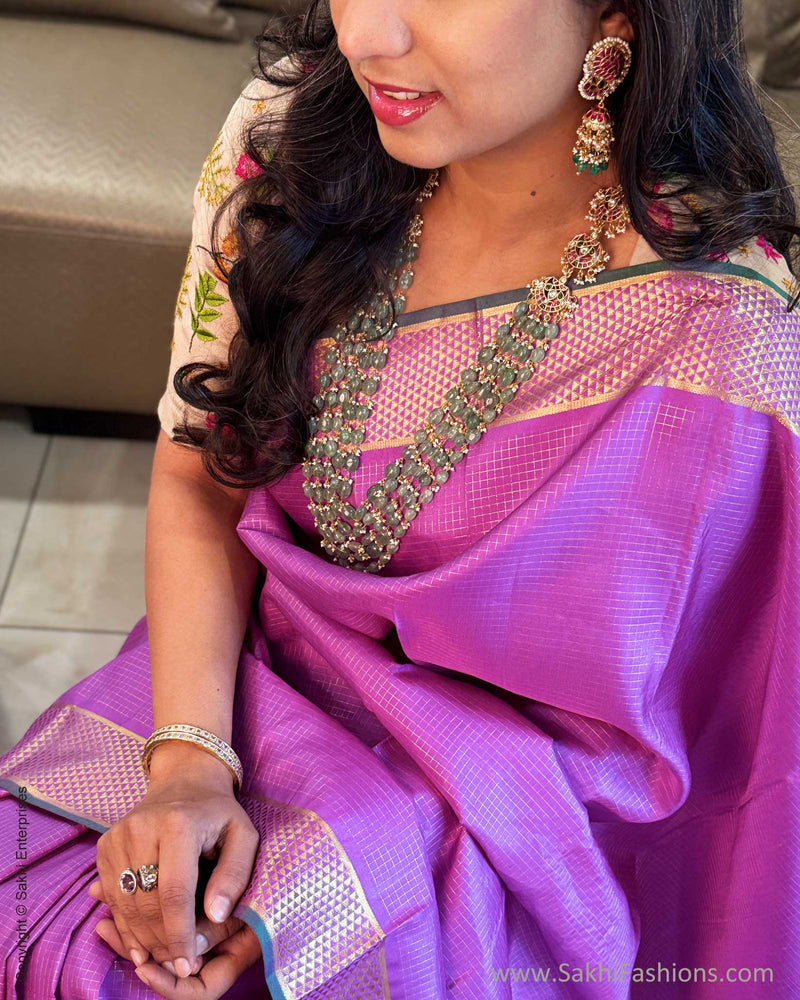 EE-Y04630 Purple Kanjeevaram Sari