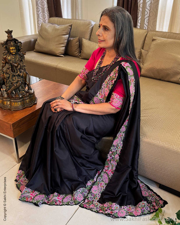 EE-X13693 Black Parsi border Kanchi