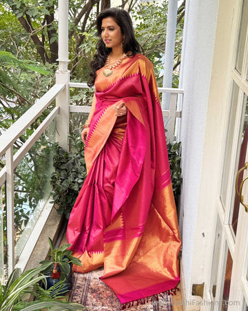 EE-Y04202 Magenta Pink Kanjeevaram
