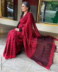 EE-Y05654 Red Black Seq Sari