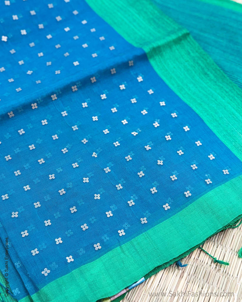 EE-Y05678 Blue Seq Dupatta