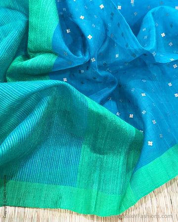 EE-Y05678 Blue Seq Dupatta