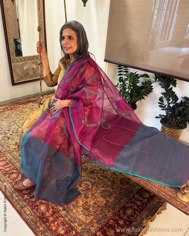 EE-Y05689 Purple Seq Dupatta