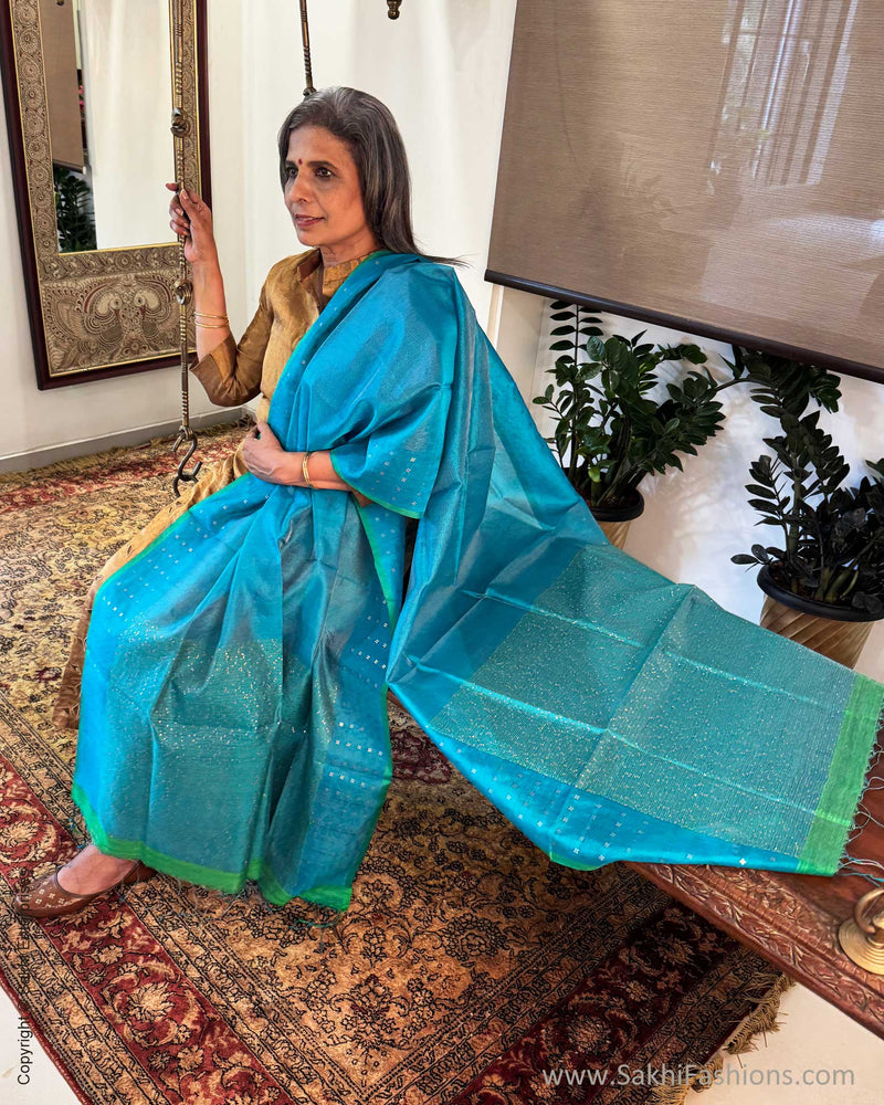 EE-Y05676 Blue Seq Dupatta