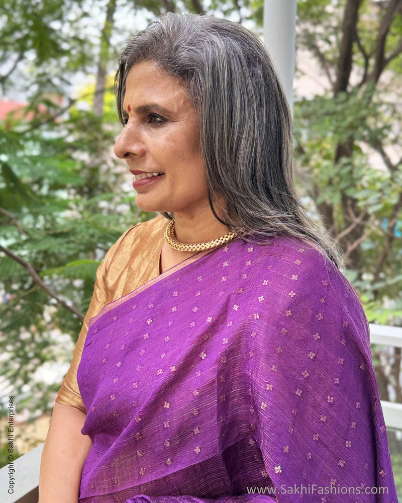 EE-Y05625 Purple Seq Sari