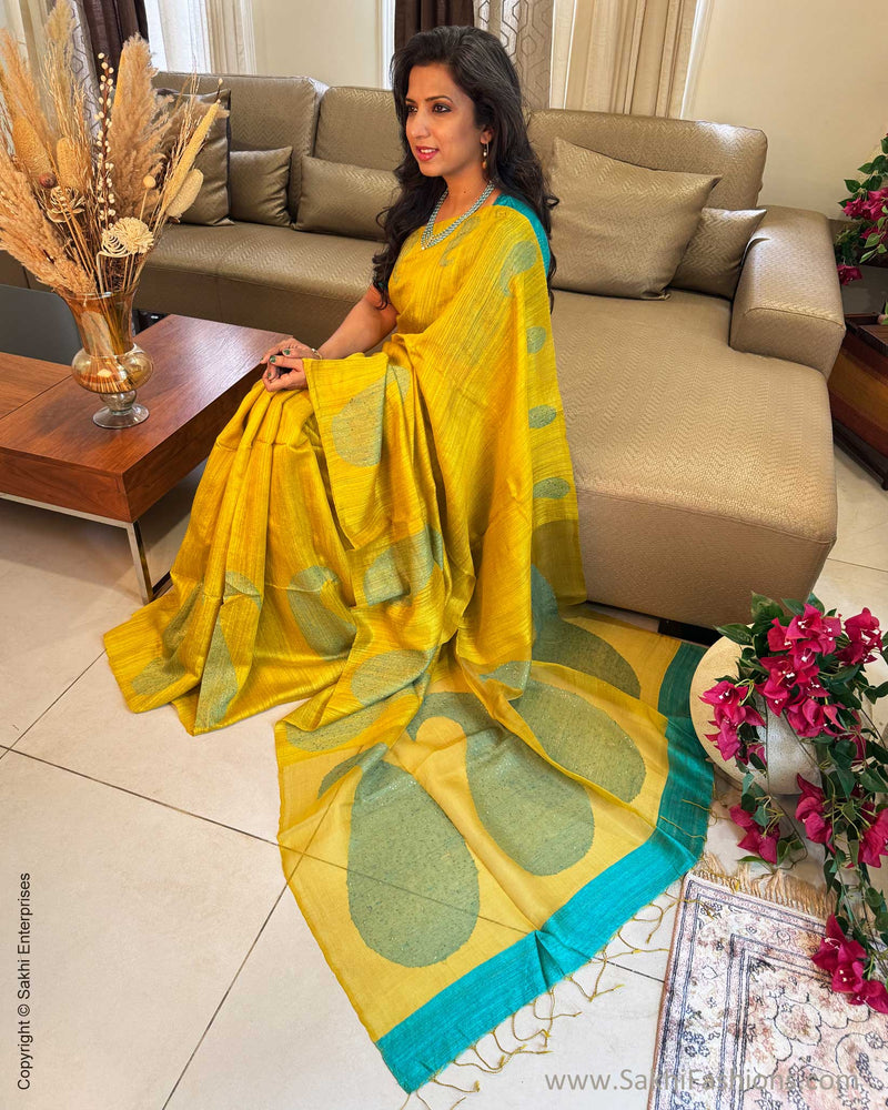 EE-Y05575 Yellow Mango Sari
