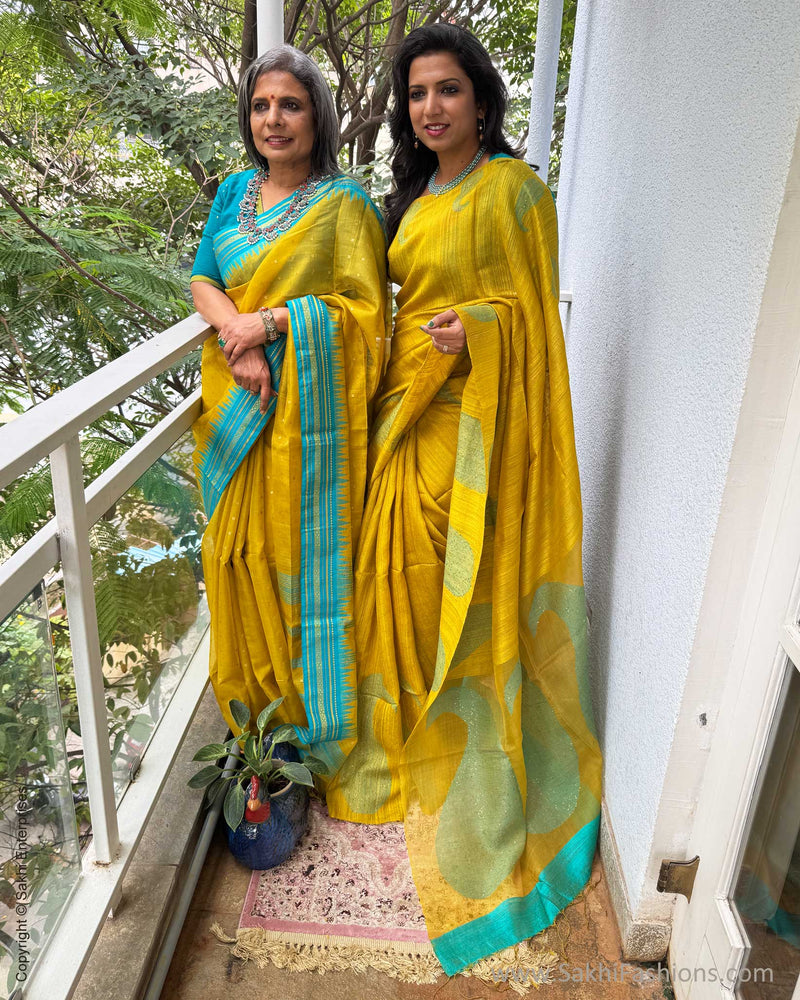 EE-Y05575 Yellow Mango Sari