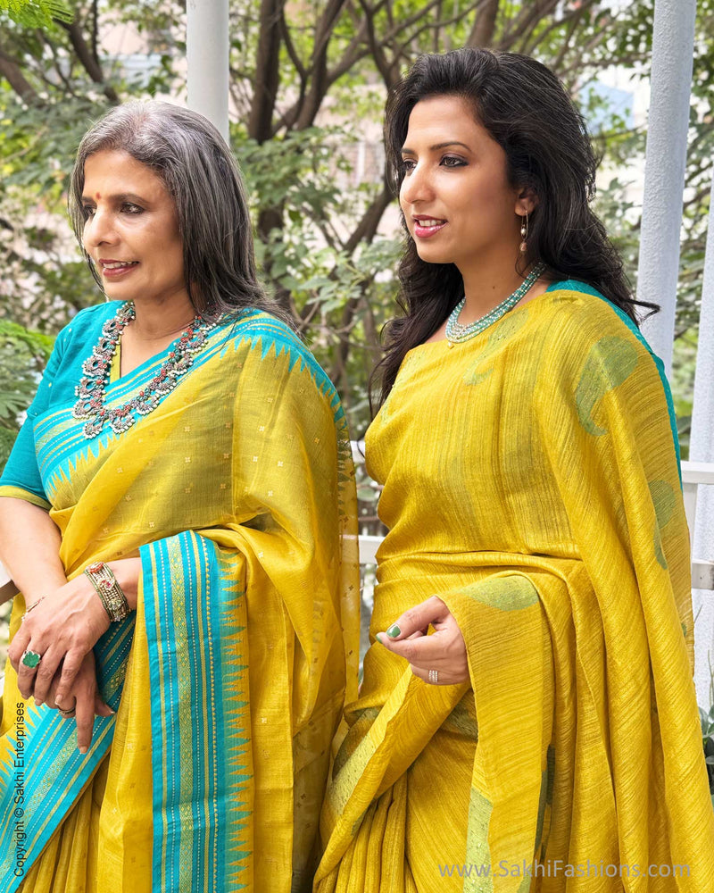 EE-Y05575 Yellow Mango Sari