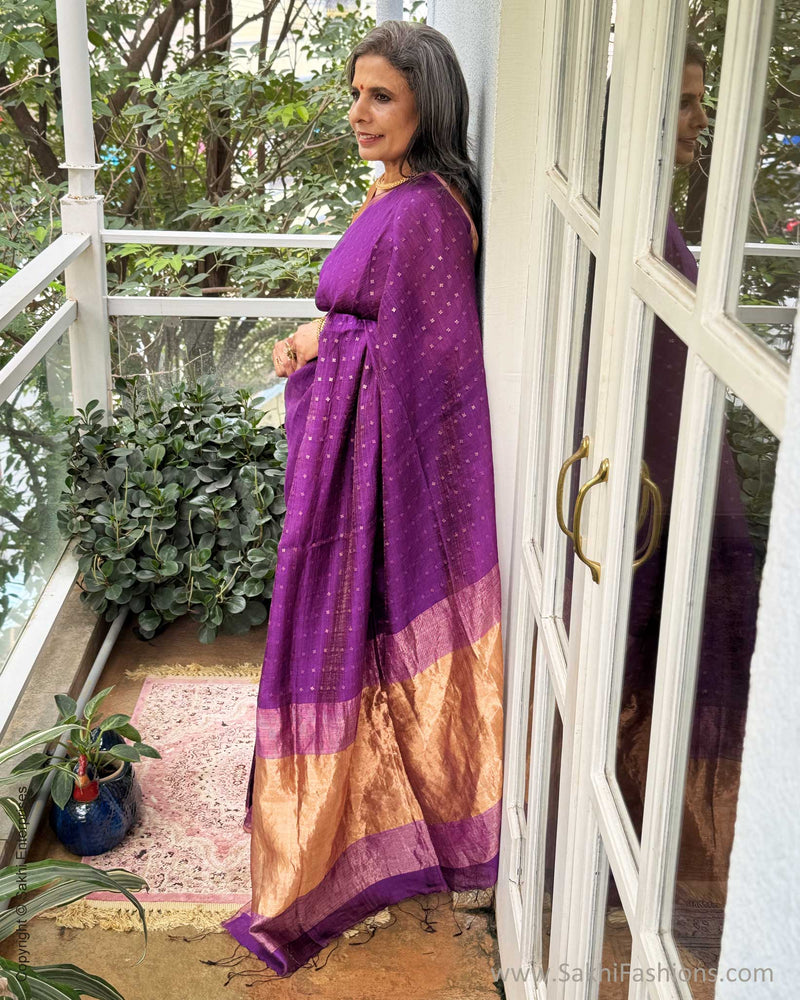 EE-Y05625 Purple Seq Sari
