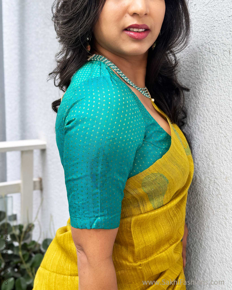 EE-Y05575 Yellow Mango Sari