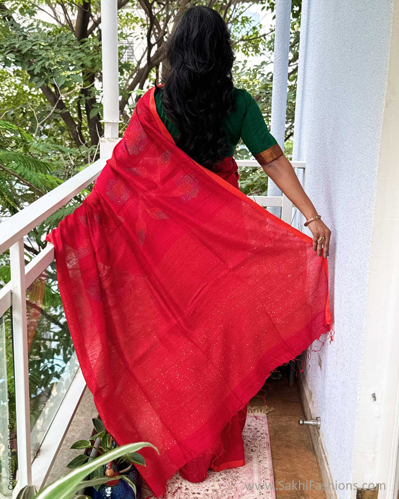 EE-Y05604 Red Seq Sari