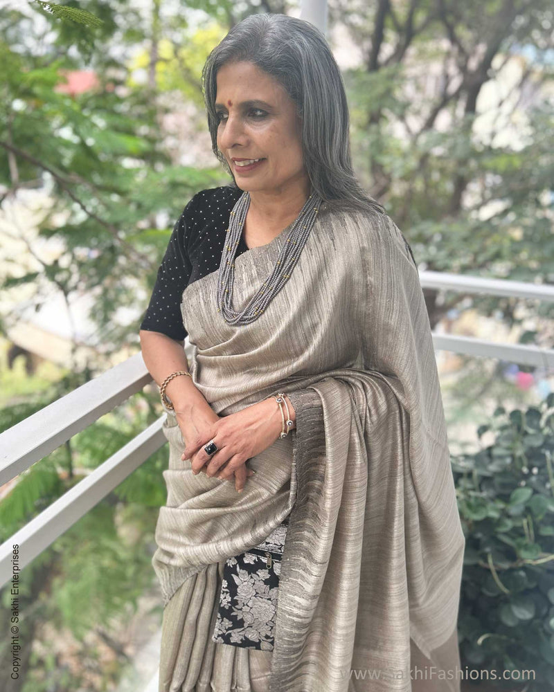 EE-Y05610 Beige Seq Sari