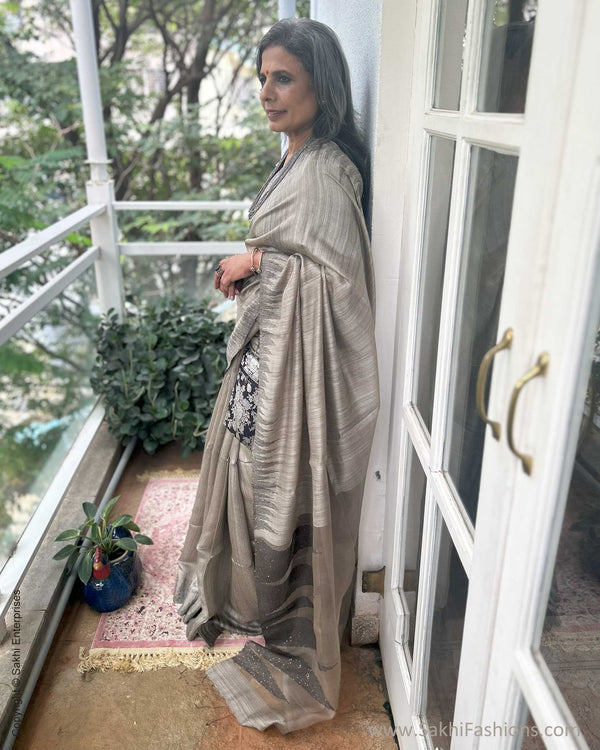 EE-Y05610 Beige Seq Sari