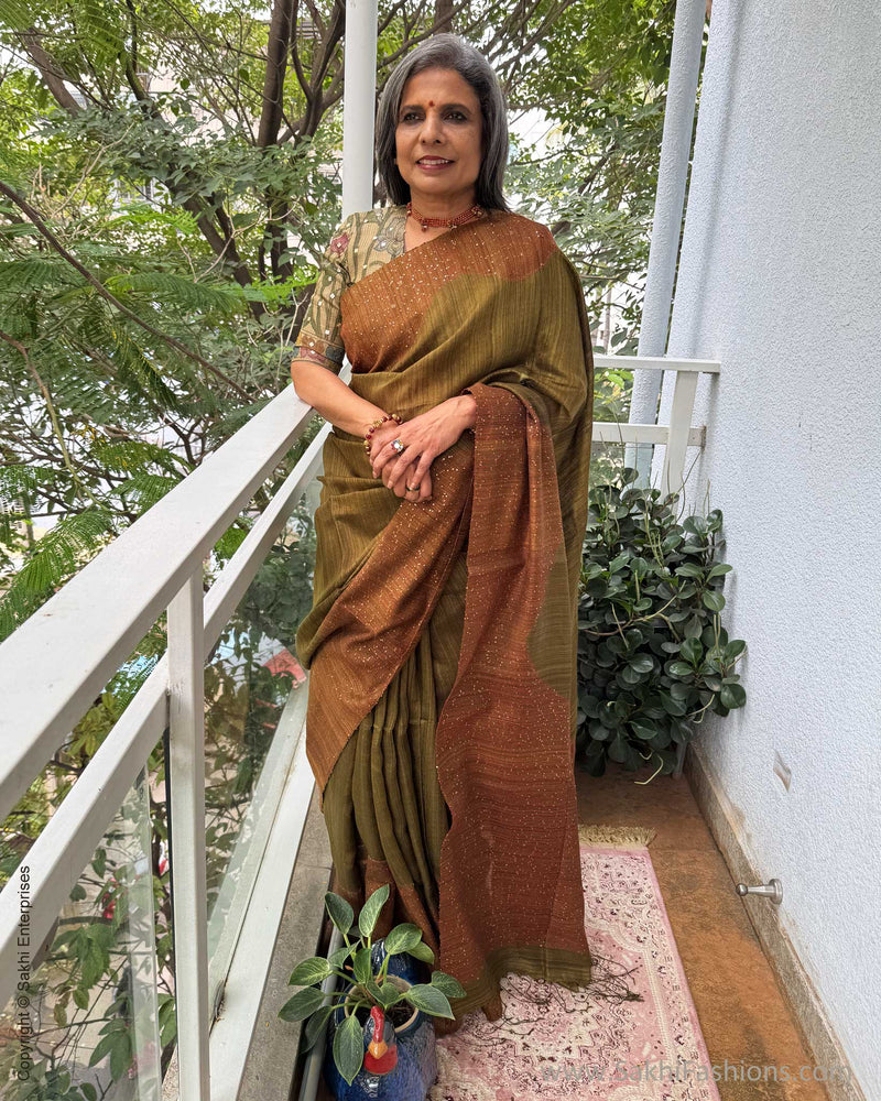 EE-Y05580 Green Seq Sari