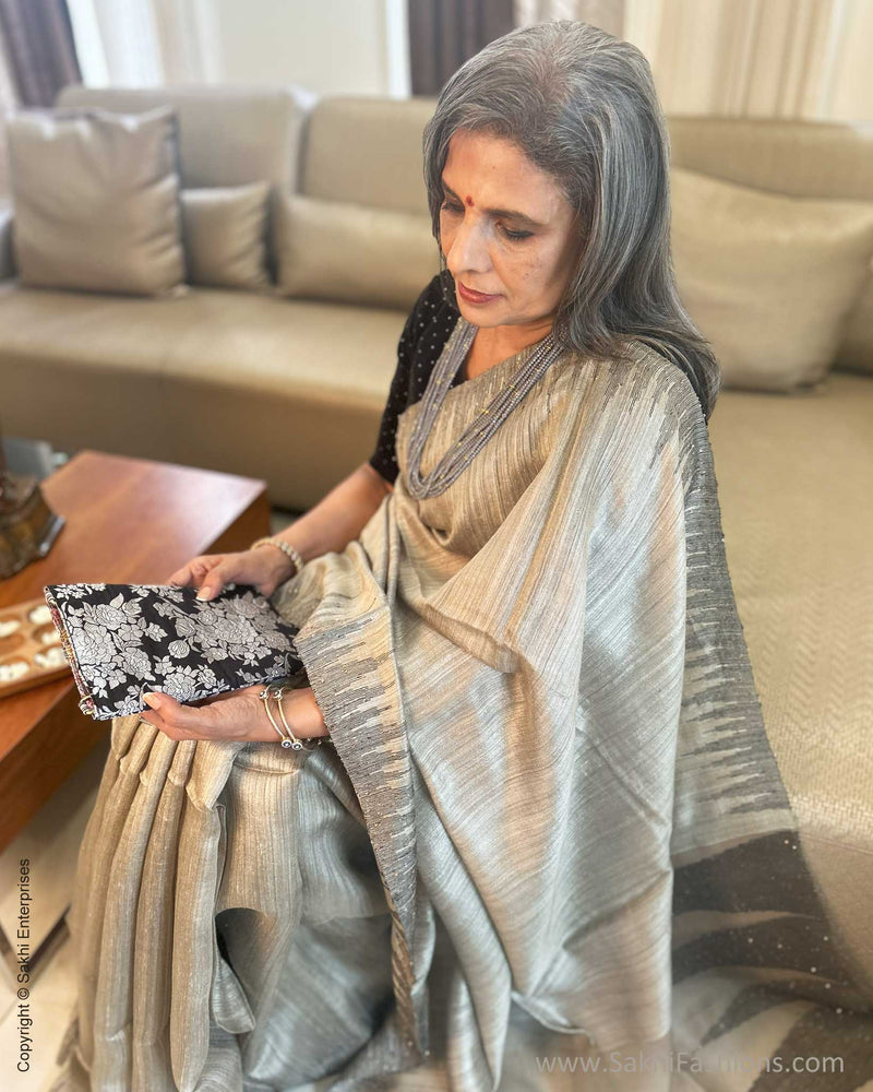 EE-Y05610 Beige Seq Sari