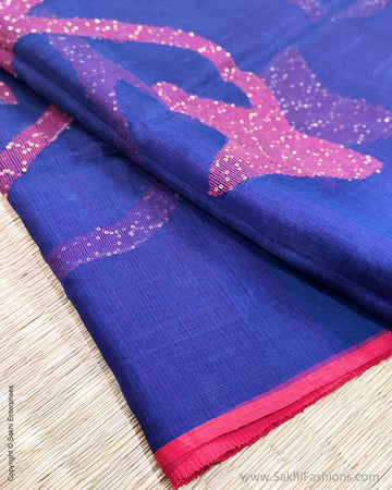 EE-Y05684 Blue Seq Dupatta