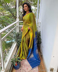 EE-Y03664 Yellow printed Kanchi