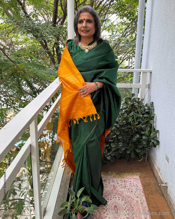 EE-X13885 Green Kanchi saree