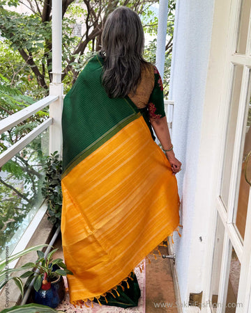 EE-X13885 Green Kanchi saree