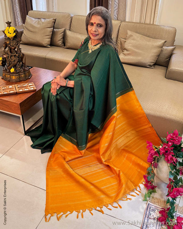 EE-X13885 Green Kanchi saree