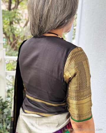BL-V01262R Black Kanchi Blouse