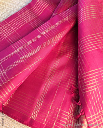 EE-Y06309 Redish Pink Kanchi sari