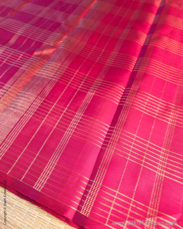 EE-Y06309 Redish Pink Kanchi sari