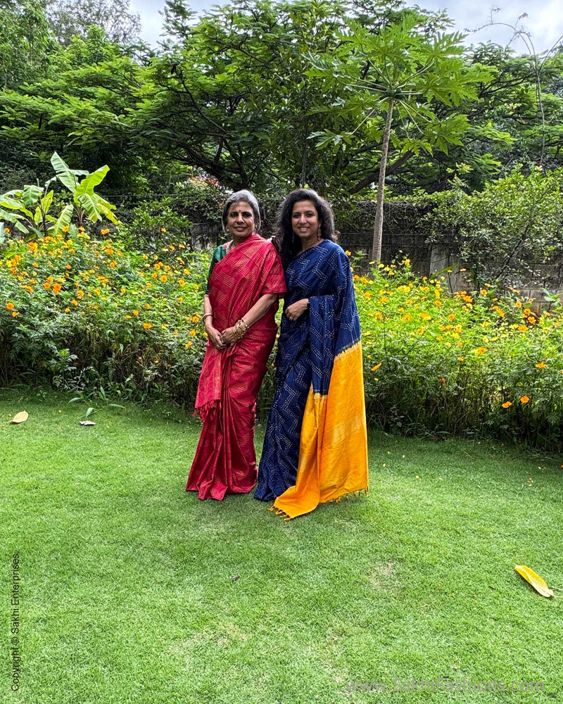 EE-Y06309 Redish Pink Kanchi sari