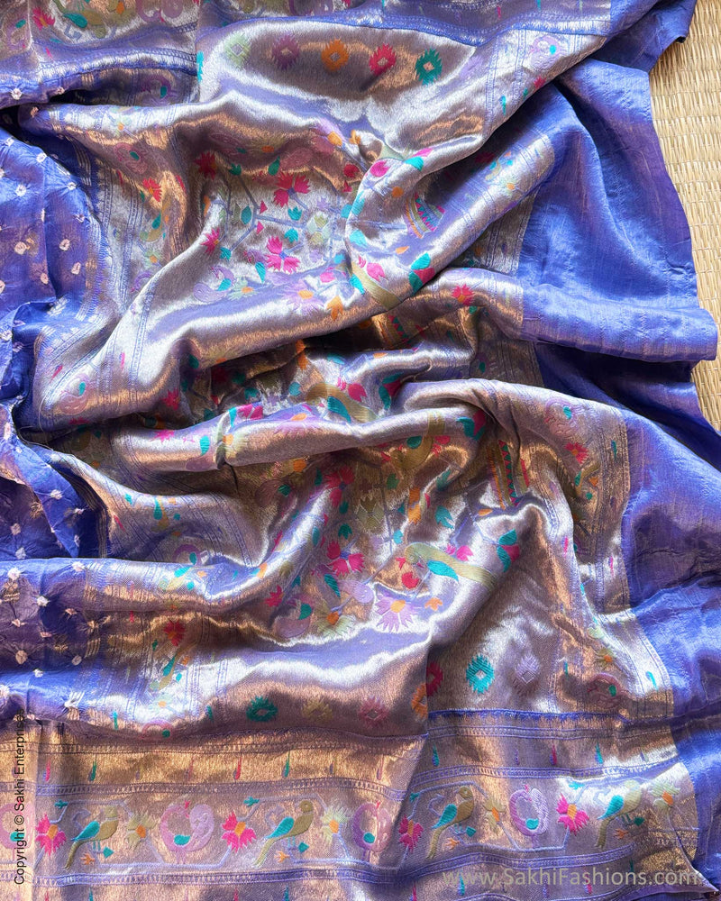 DP-Y04422 Blue Bandhini Sari