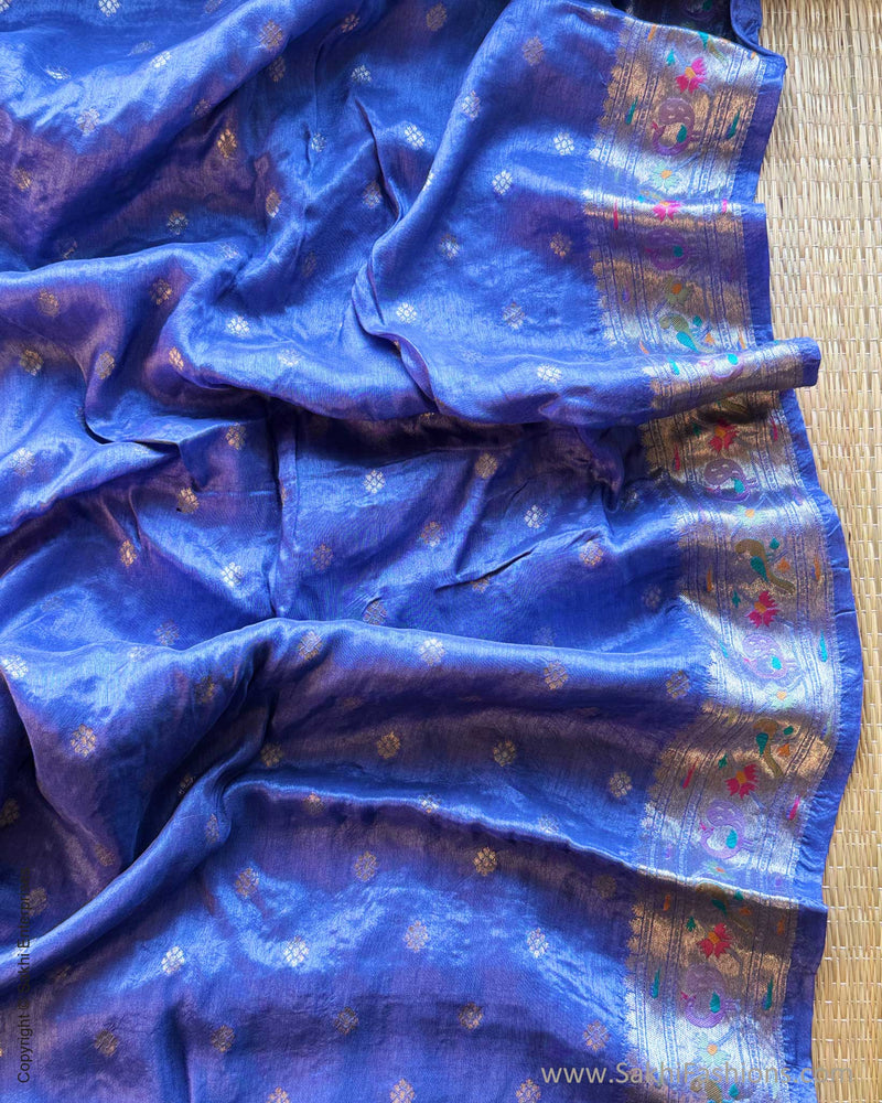 DP-Y04422 Blue Bandhini Sari