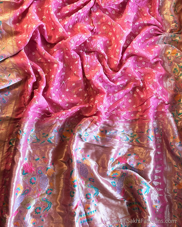 DP-Y04415 Pink Bandhini Sari
