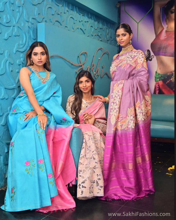 EE-Y06768 Lilac Kanchi batik sari