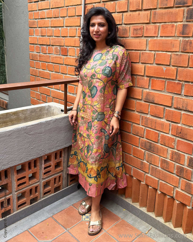 EE-Y05308 Kalamkari Tussar Dress