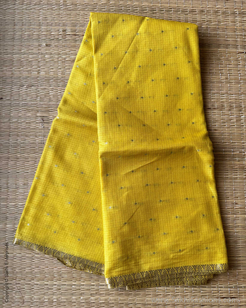 DP-Y01533 Yellow Silk Kota Sari