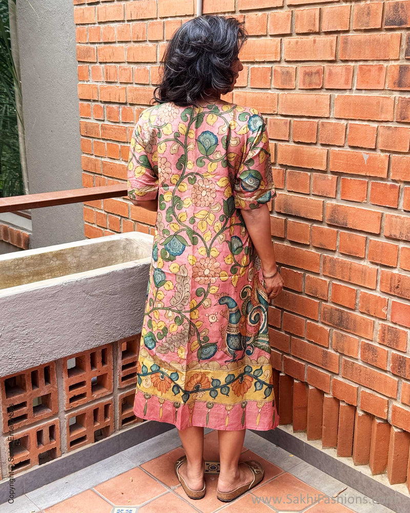 EE-Y05311 Kalamkari Tussar Dress
