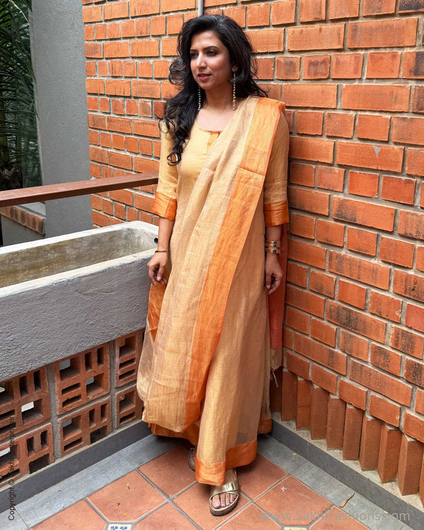 EE-Y07477 Tissue Saree Dress