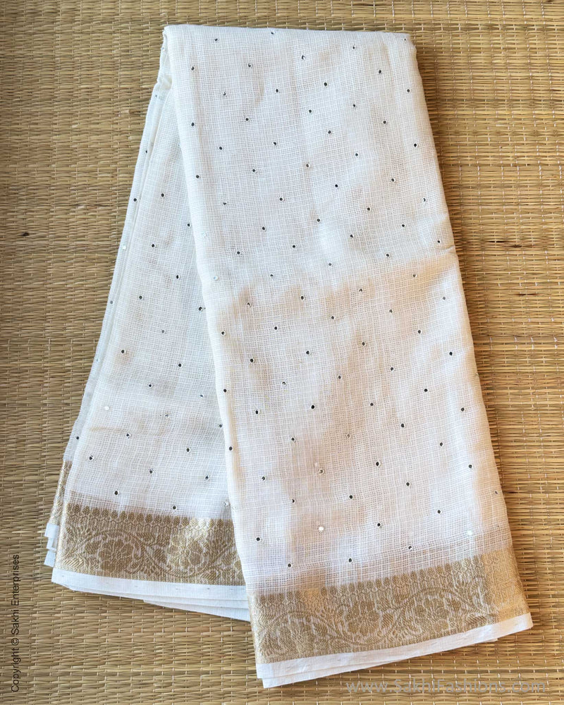 DP-Y01545 Cream Kota Cotton Sari
