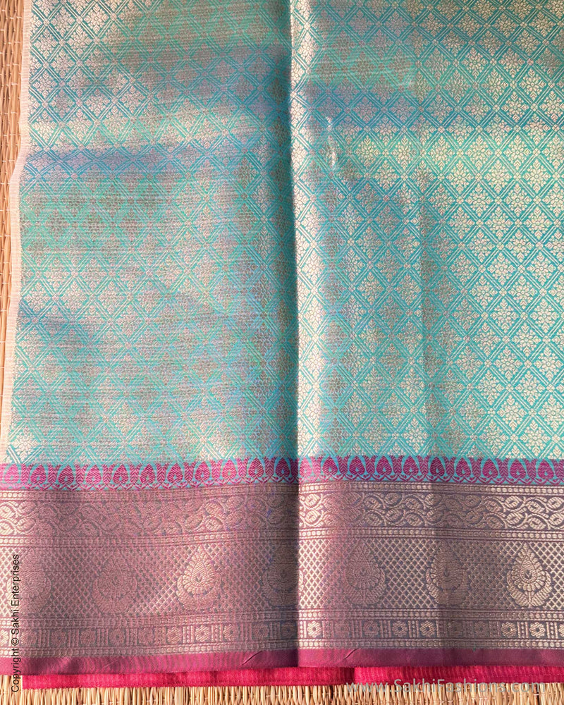 DP-Y01568 Cream Cotton Silk Sari