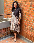 EE-Y13962D2 Black Kalamkari Dress