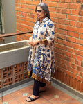 EE-X11515D Blue Kalamkari Dress