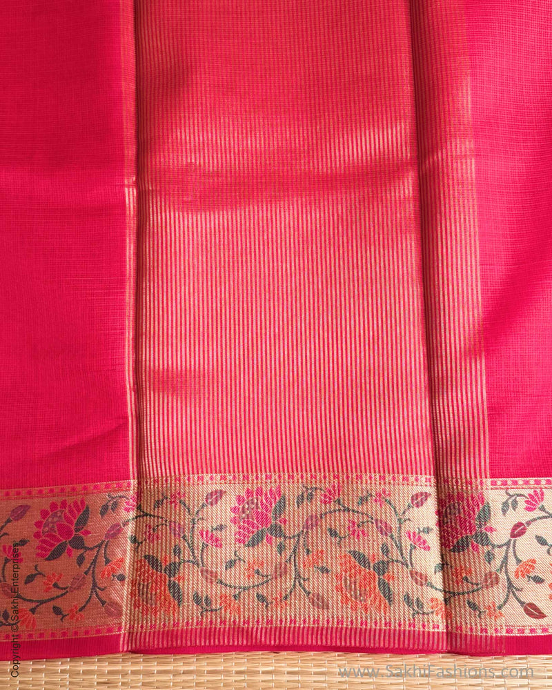 DP-Y01561 Red Cotton Silk Sari