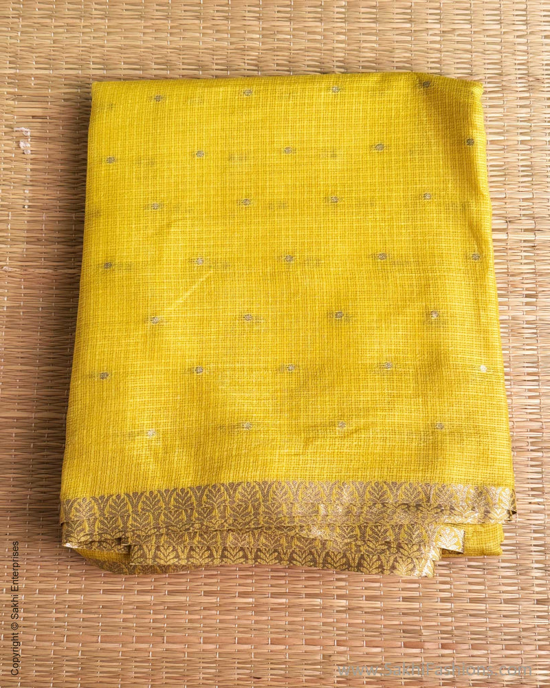 DP-Y01533 Yellow Silk Kota Sari