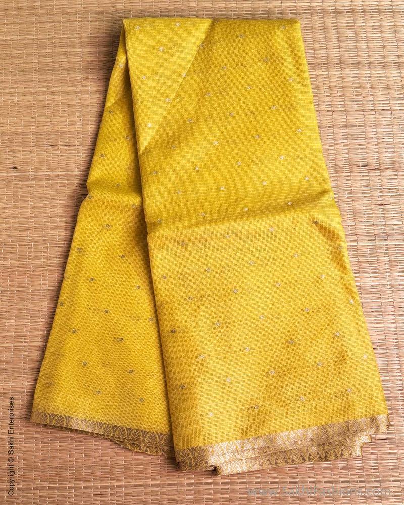 DP-Y01533 Yellow Silk Kota Sari