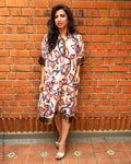 EE-X11519K Red Kalamkari Kaftan